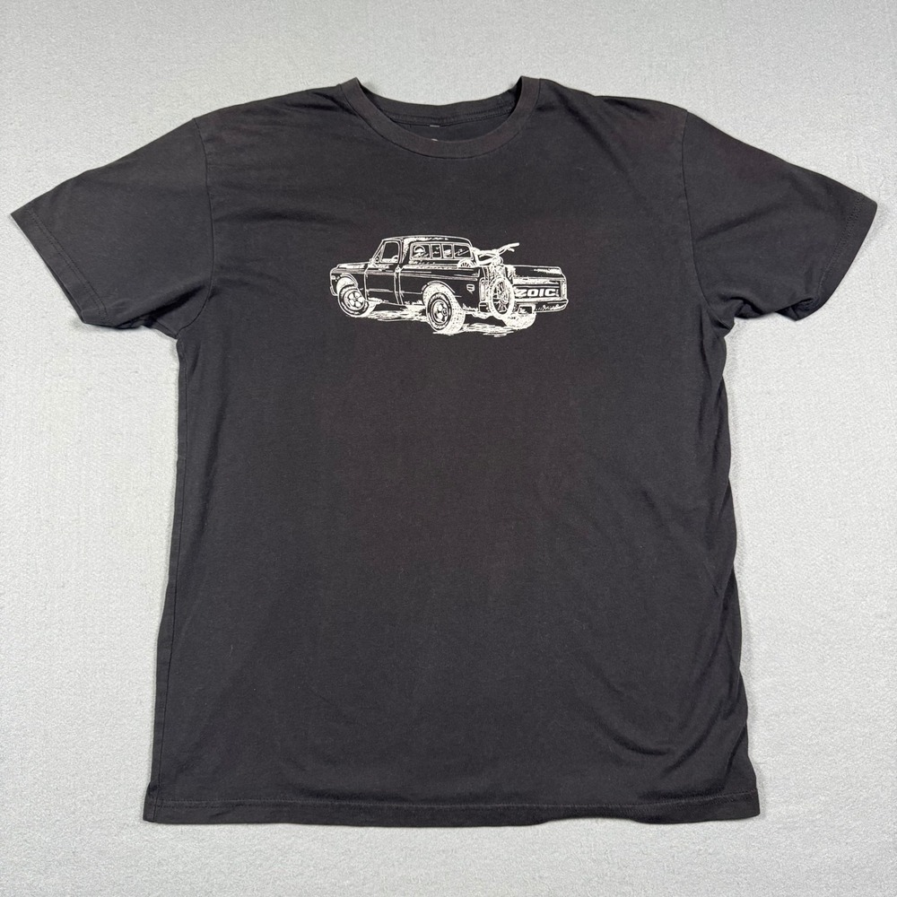 Zoic Graphic T-Shirt Mens Large Black Truck Bike Mountain Cycling Outdoor Tee L